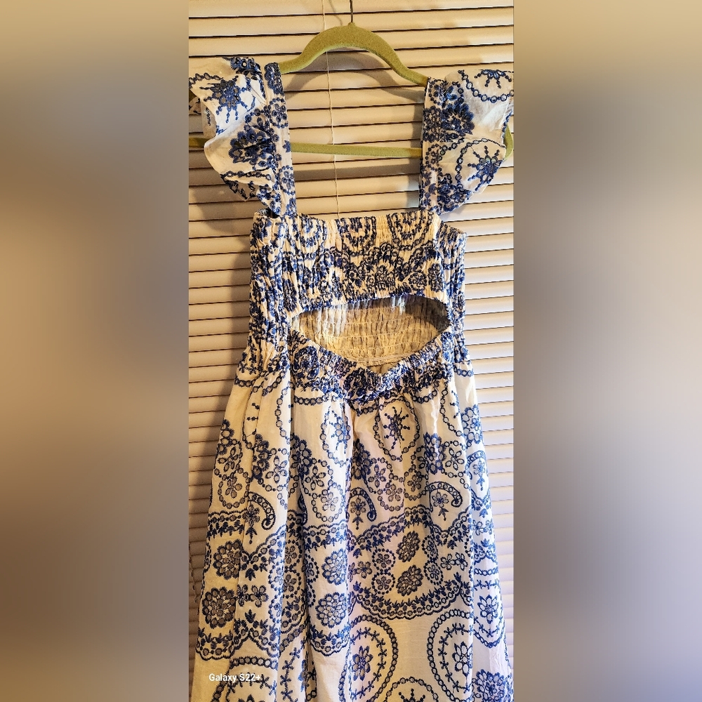 Sunday Up Embroidered Ruffle Midi Dress - Picture 6 of 6